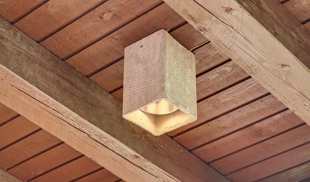 betonlampe, arkitekttegnet sommerhus