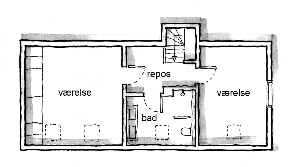 planskitse, arkitekttegnet