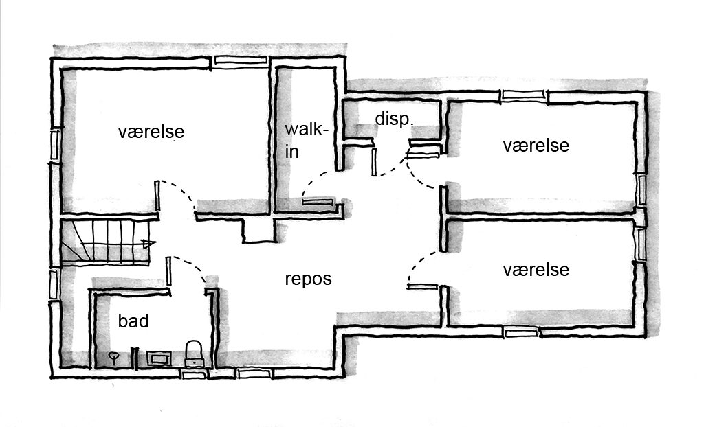 Arkitektskitse, plantegning, planskitse