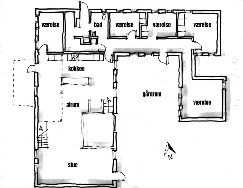 planskitse, arkitekttegnet