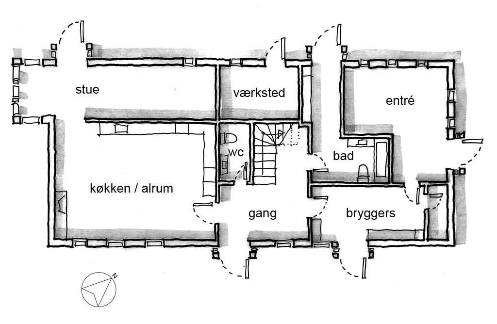 Plantegning, planskitse, arkitektskitse