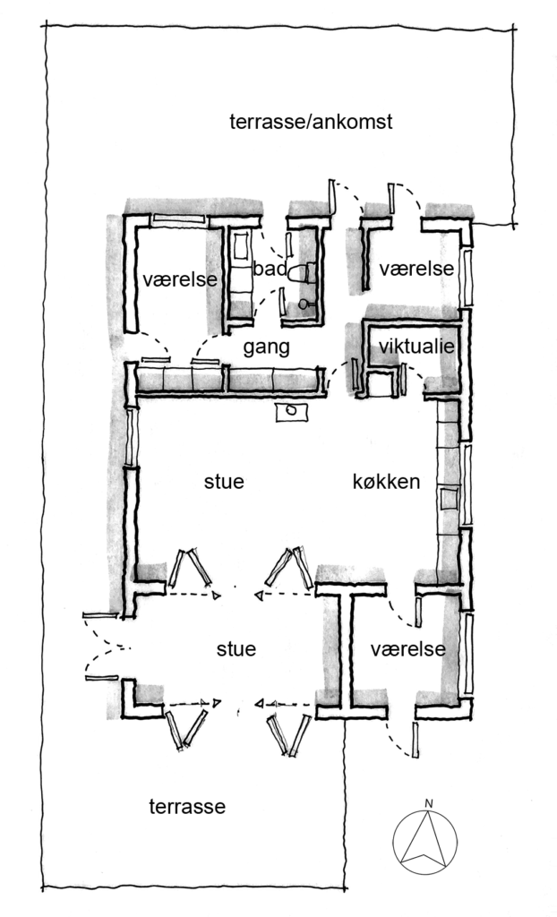 Planskitse, plantegning, håndtegning