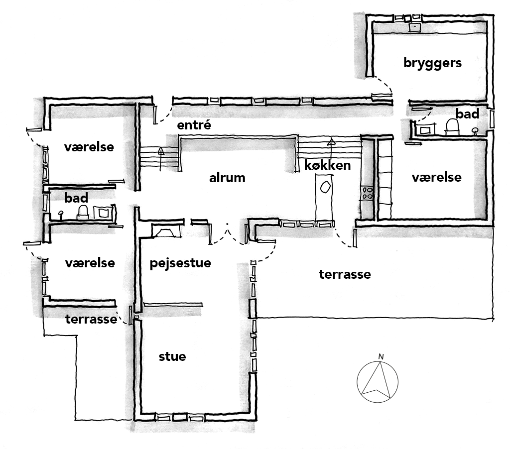 Arkitektskitse, planskitse