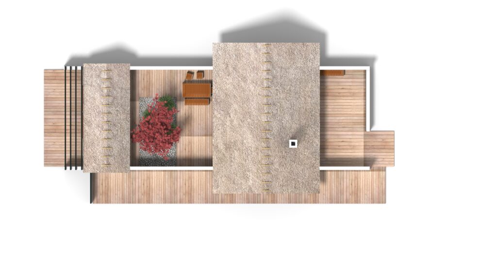 Visualisering af fritidshus, arkitekttegnet