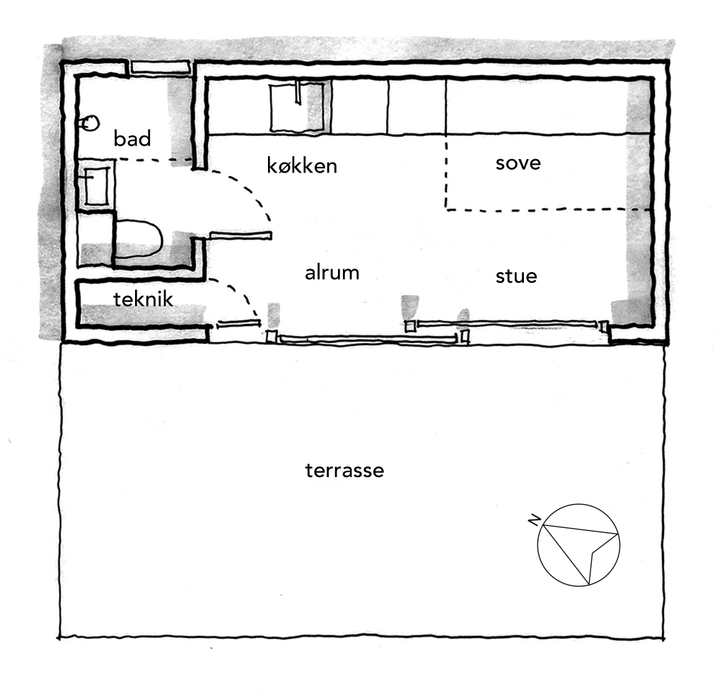 Planskitse, arkitekttegning, skitse
