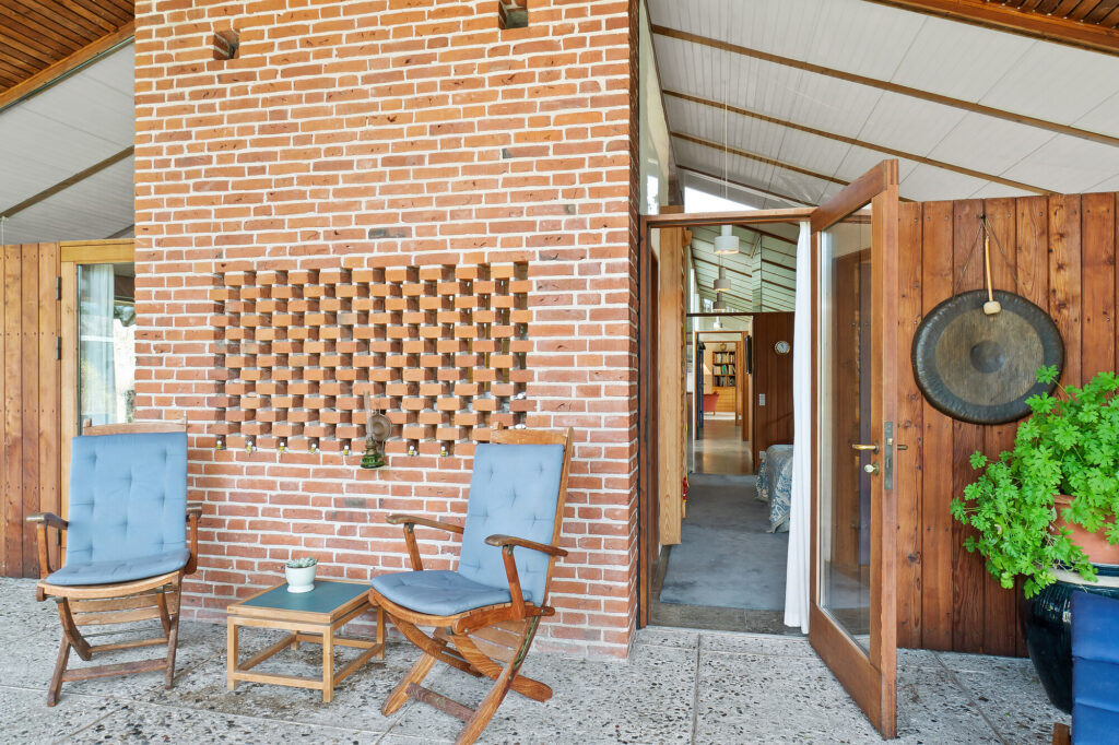 Havestue japansk inspireret hus, Arkitekttegnet villa, 70'er arkitektur