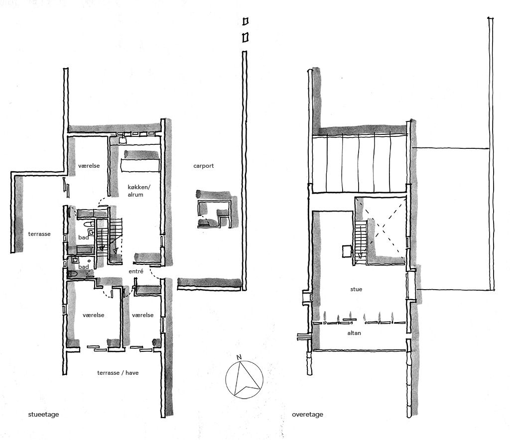 Planskitse, Solklintvej klynkehus, arkitekttegning