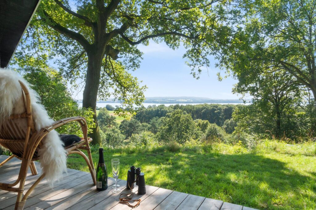 Udsigt over Mossø fra arkitekttegnet fritidshus
