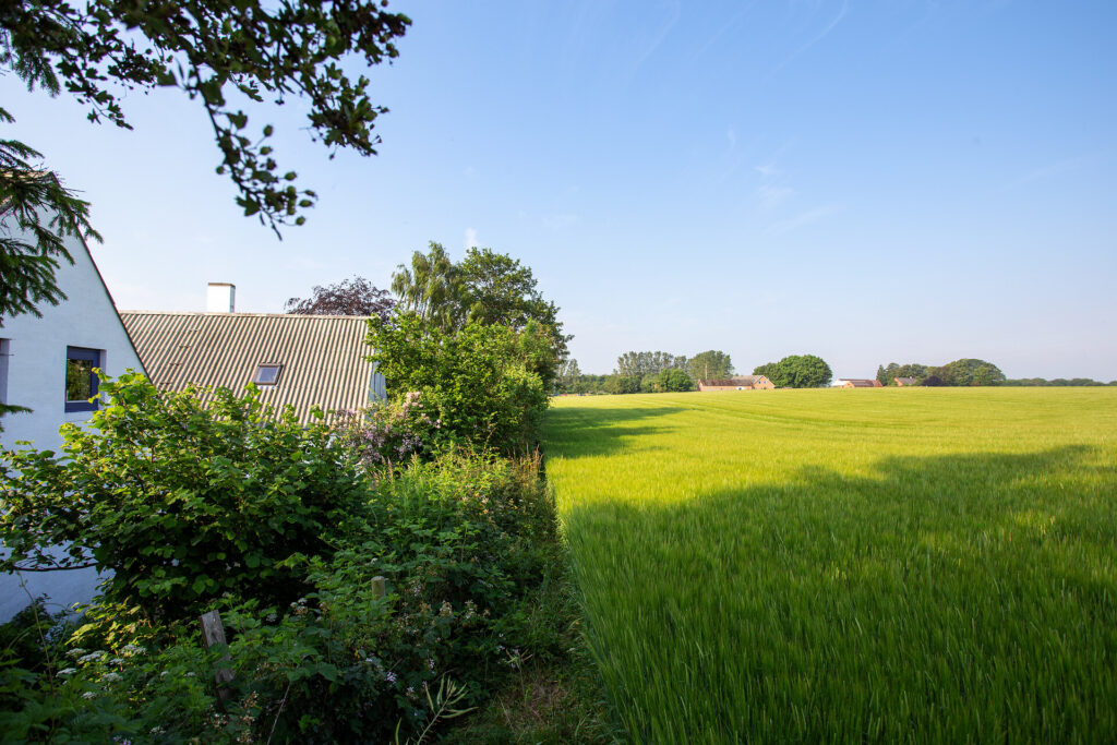 by-land, grænsen mellem by og land, dansk landskab, landsby