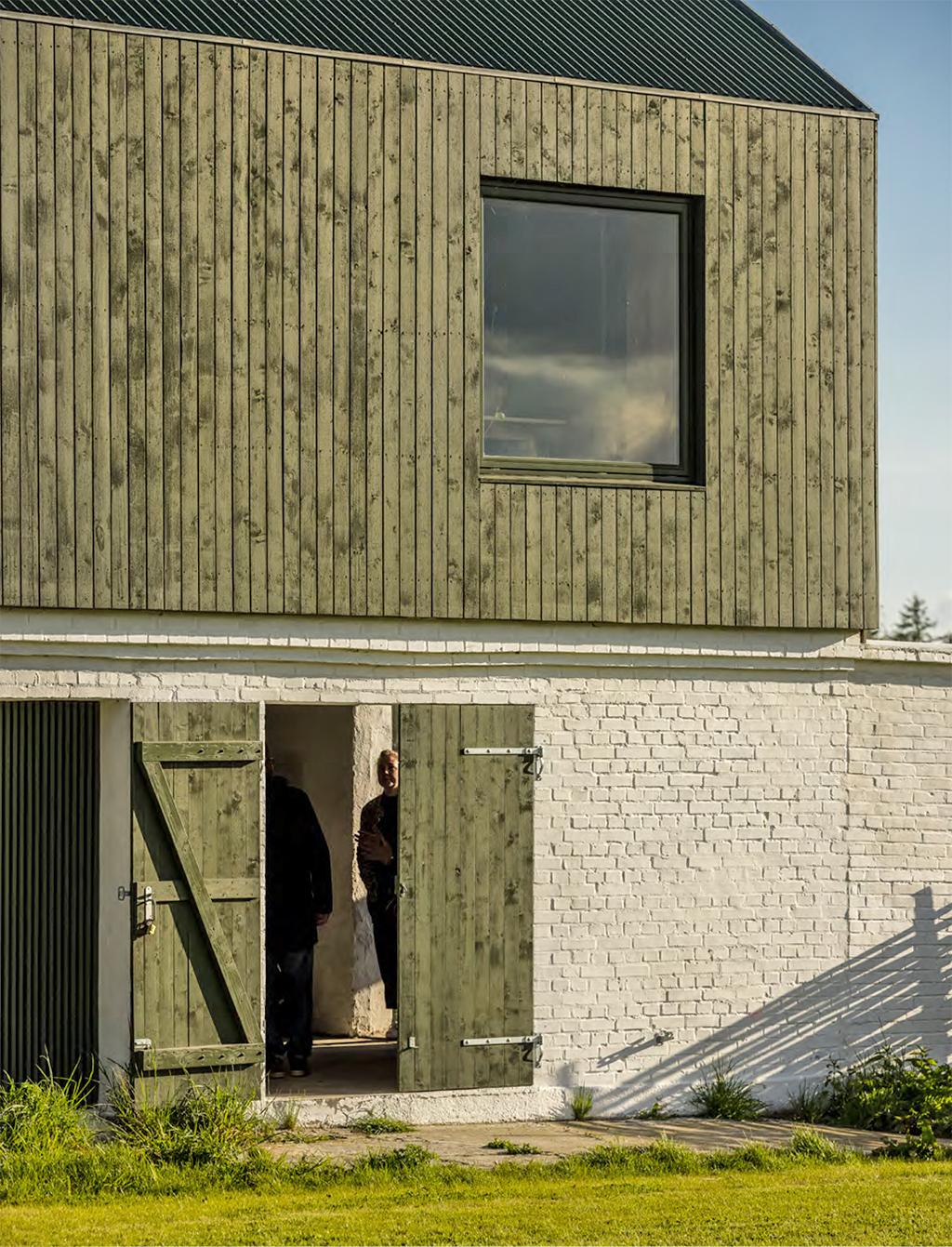grøn umbra træværk, arkitekttegnet
