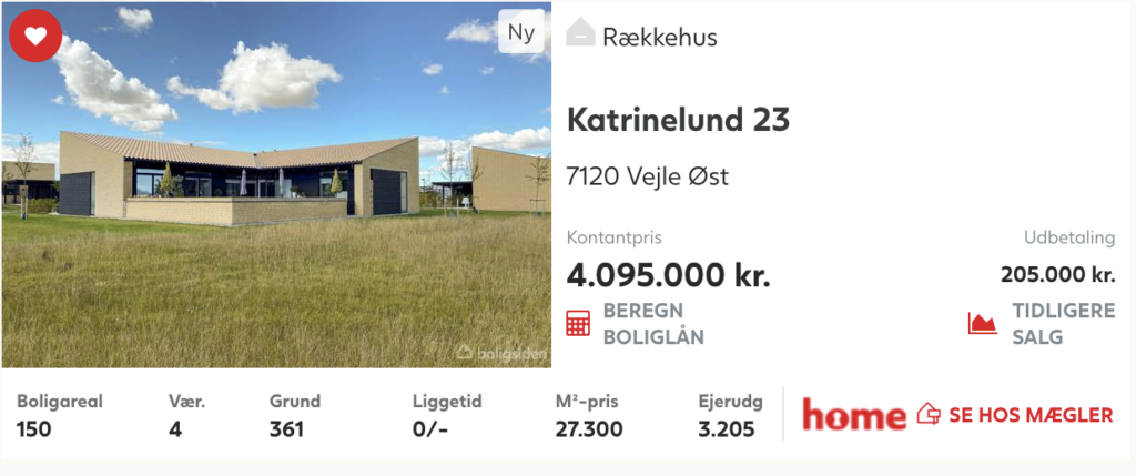 Moderne Arkitekttegnet villa til salg