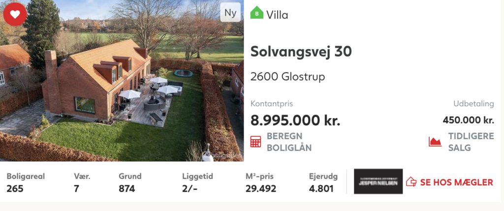 Villa tegnet af C.F. Møller, arkitekttegnet hus til salg