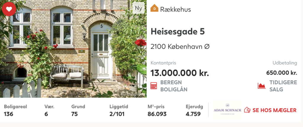 Townhouse, byhus til salg
