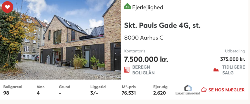 Arkitekttegnet byhus i Aarhus