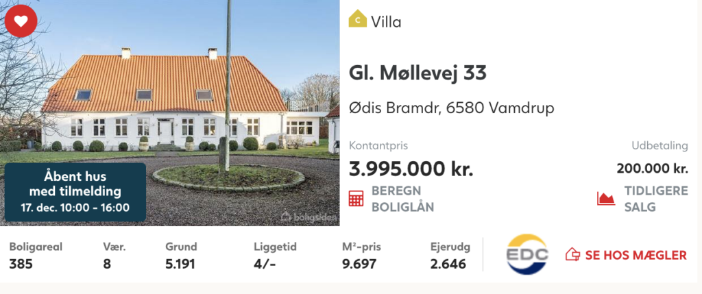 Klassisk landhus til salg