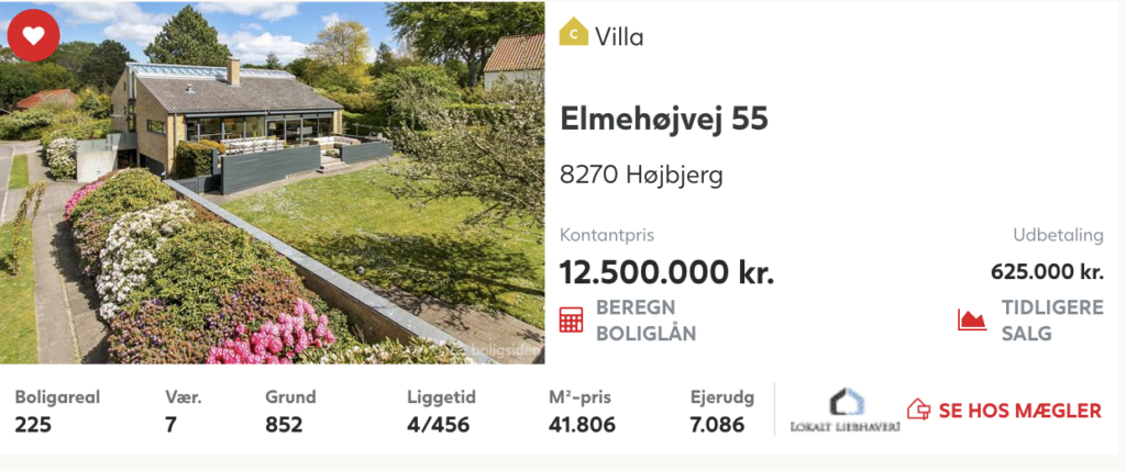 Arkitekttegnet hus til salg i Højbjerg