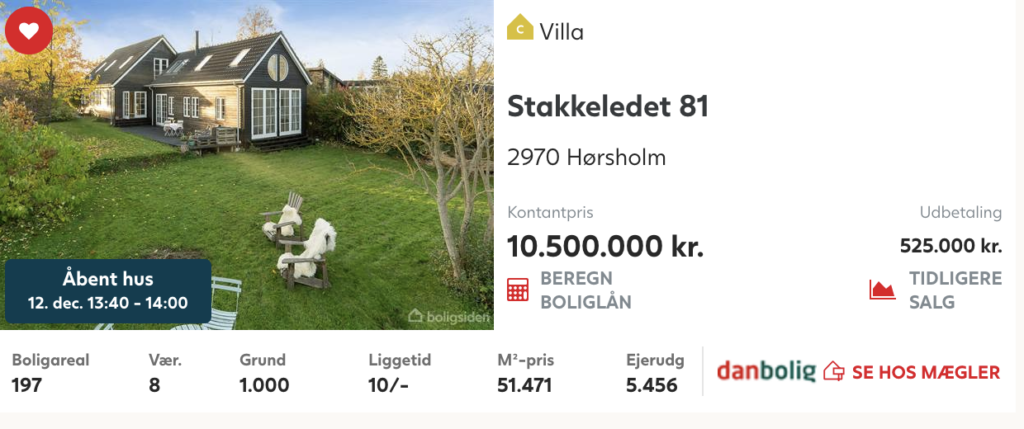 Smukt træhus i Hørsholm