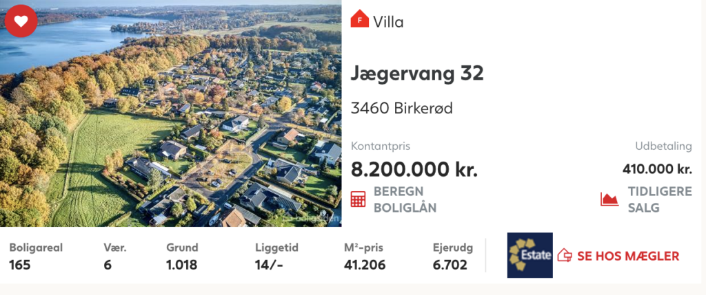 Arkitekttegnet 60er villa til salg i Birkerød, præmieret villa fra 60erne til salg