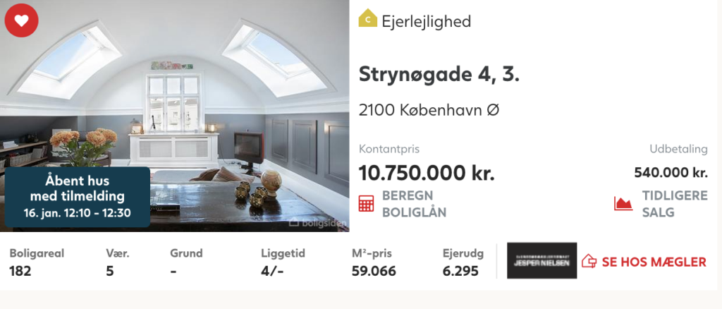 Smuk klassisk lejlighed til salg i København Ø