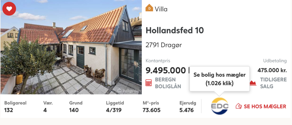 Stemningsfuld bolig til salg i Dragø