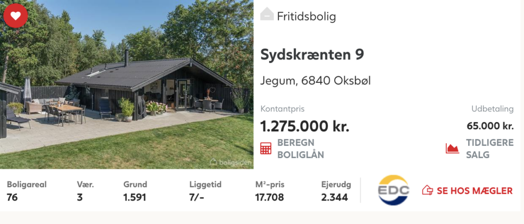 Smukt Sommerhus til salg ved Oksbøl