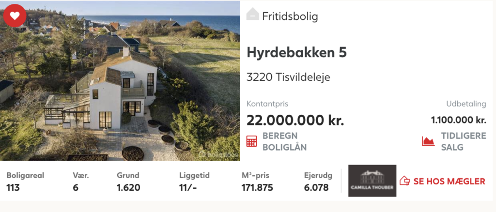Unikt sommerhus i Tisvilde til salg