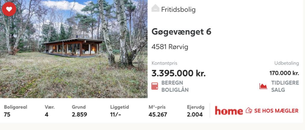 Arkitekttegnet sommerhus i Rørvig til salg, Arkitekt Knud Munk