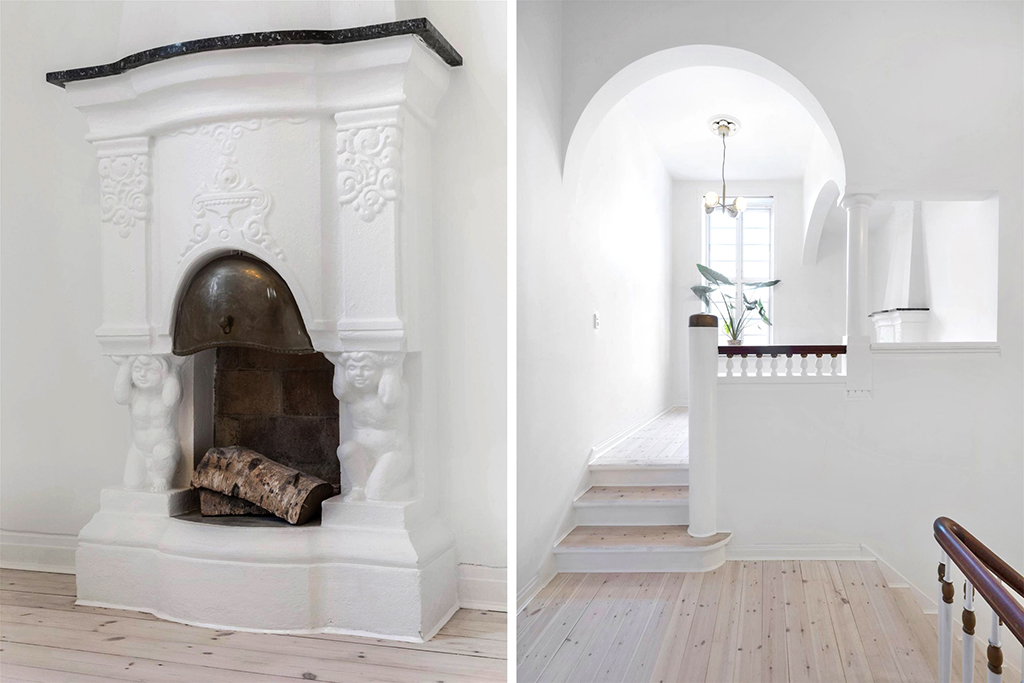 Pejs art nouveau Anton Rosen arkitekt, Gerthasminde, arkitekttegnet villa til salg