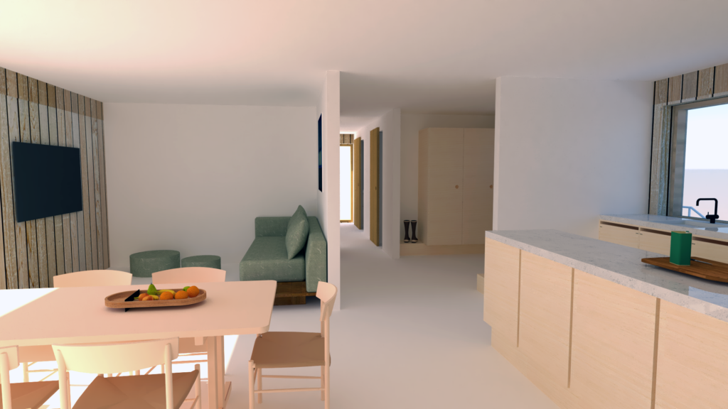 Arkitekthjælp, indretningsforslag, parcelhus fra 1960erne til salg, arkitekttegnet hus