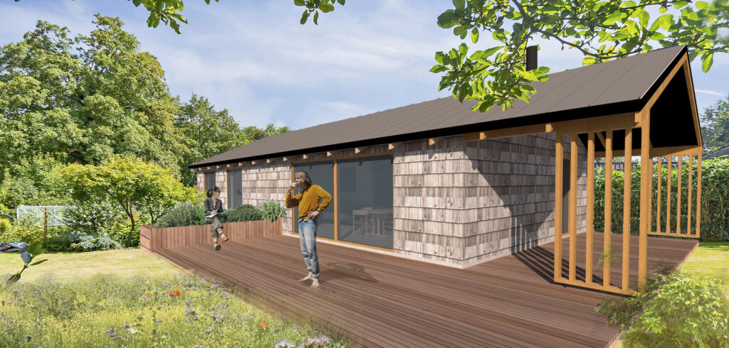 arkitekttegnet ombygning, arkitekttegnet renovering, hus med ny træfacade