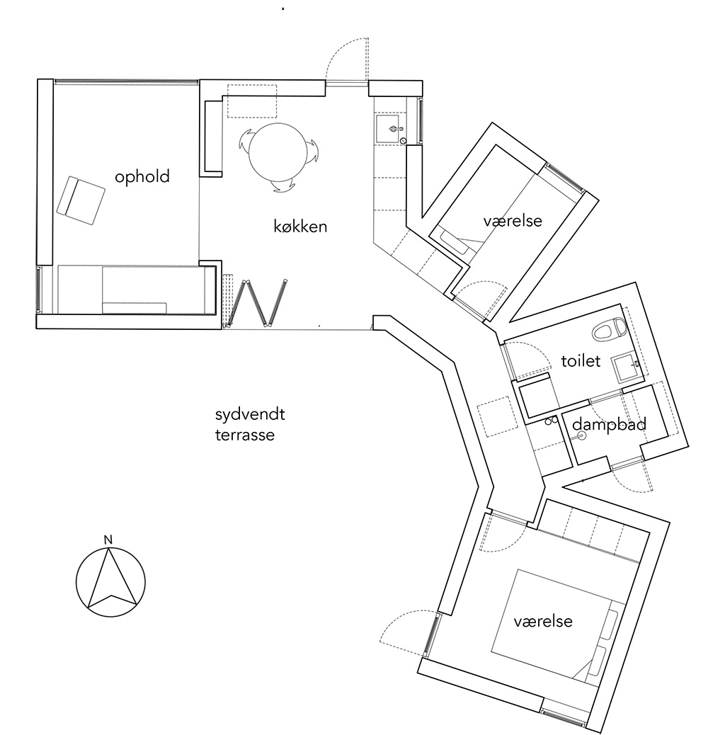 Plantegning af sommerhus, Point arkitekter