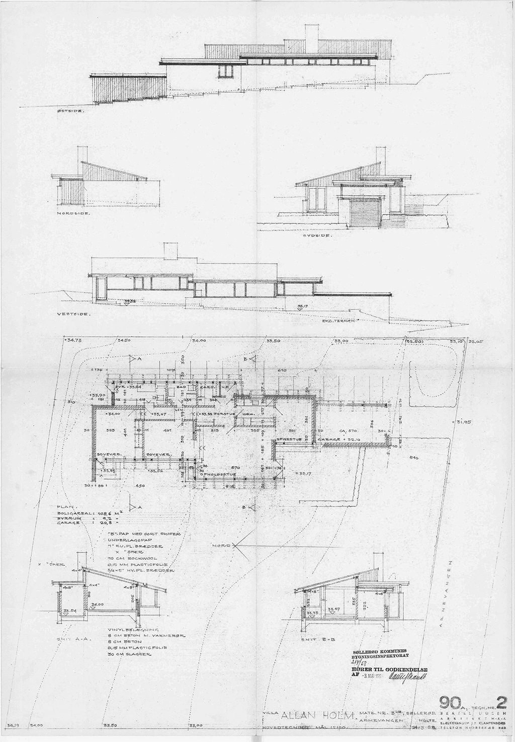 Arkitekt Bertel Udsen, arkitekttegninger af bertel Udsen, 1960'er arkitektur
