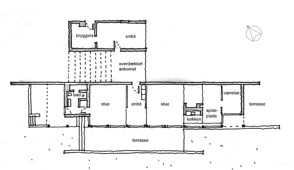 Jørn Utzon own house in Hellebæk, Arkitekttegnet mesterværk, dansk bolig arkitektur, 50er arkitektur